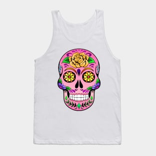 Sugar Skull - Pinks. Tank Top